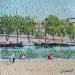 Painting Les petits bateaux de Paris by Dessapt Elika | Painting Impressionism Acrylic Sand