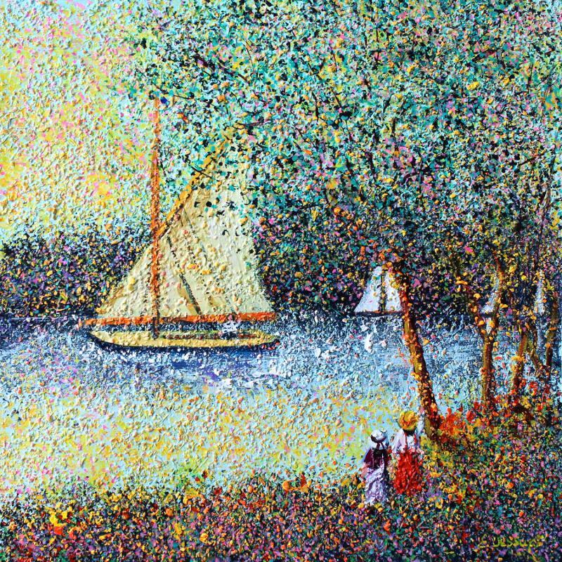 Peinture Un milier de couleurs par Dessapt Elika | Tableau Impressionnisme Acrylique Sable