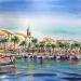 Painting Sanary sur mer  by Hoffmann Elisabeth | Painting Figurative Urban Marine Watercolor