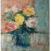 Painting Bouquet au vase bleu by Vaudron | Painting Figurative