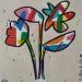 Painting LES FLEURS DU BIEN by Mam | Painting Pop-art Pop icons Nature Minimalist Acrylic