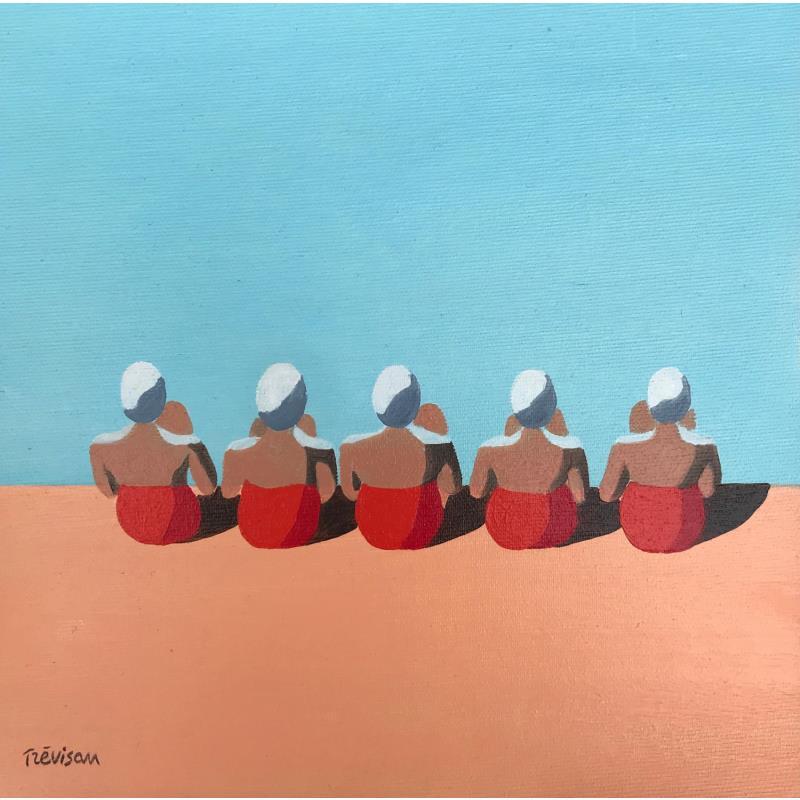 Peinture Five sisters par Trevisan Carlo | Tableau Figuratif Sport Huile