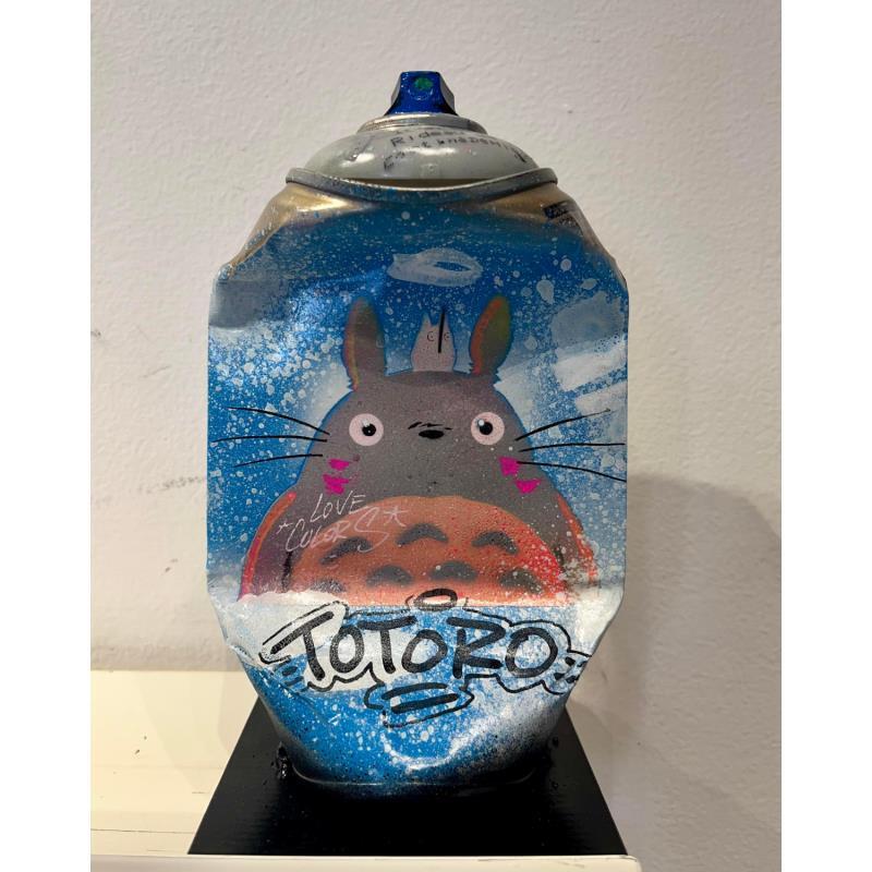 Sculpture Totoro Friend  by Kedarone | Sculpture Pop-art Pop icons Graffiti Acrylic