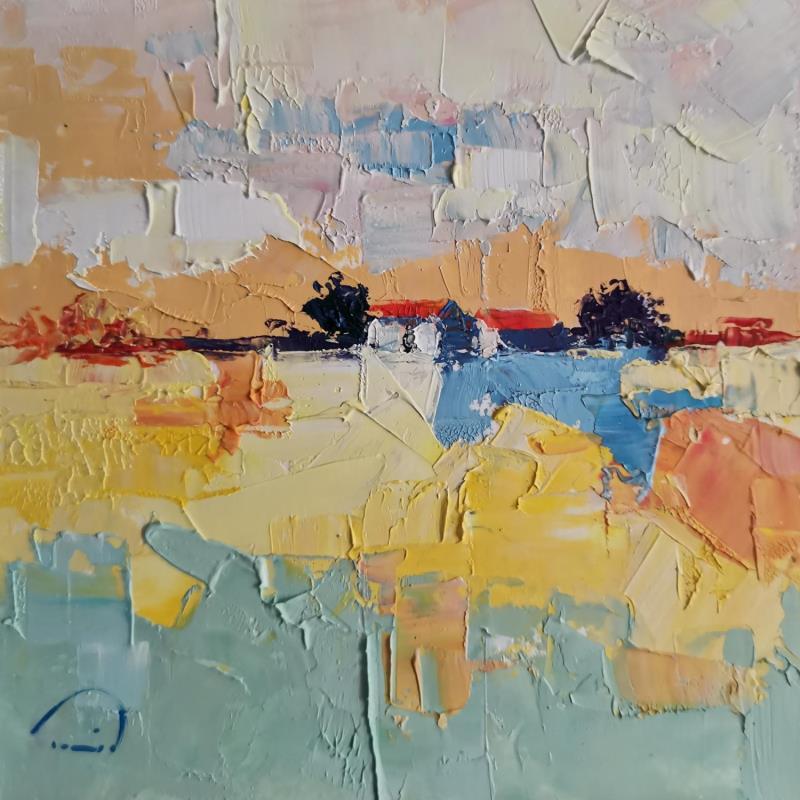Peinture L'horizon par Tomàs | Tableau Impressionnisme Huile Paysages