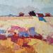 Gemälde Paysage avec rouge von Tomàs | Gemälde Impressionismus Landschaften Öl