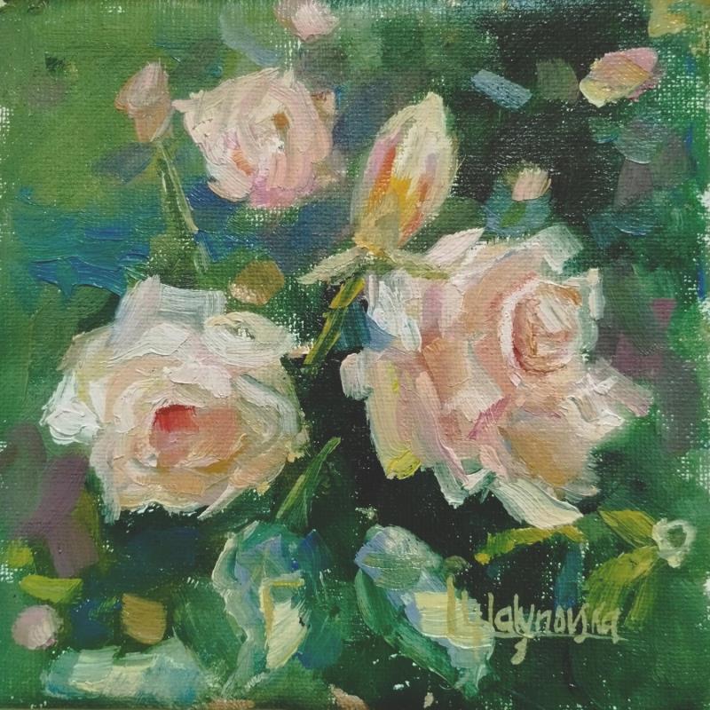 Painting F1008 Jardin de Roses by Malynovska Iryna | Painting Impressionism Oil Nature