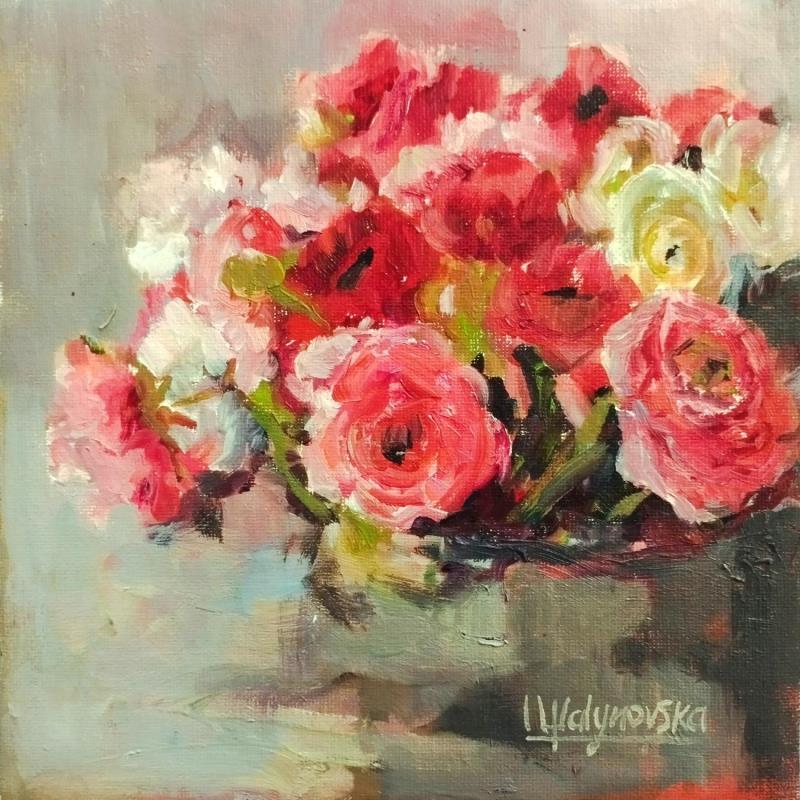 Painting F2001 Épanouissement de Roses en Bouquet by Malynovska Iryna | Painting Impressionism Oil Nature, Pop icons