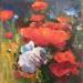Gemälde F2000 Symphonie Écarlate dans un Jardin Enchanté von Malynovska Iryna | Gemälde Impressionismus Natur Öl