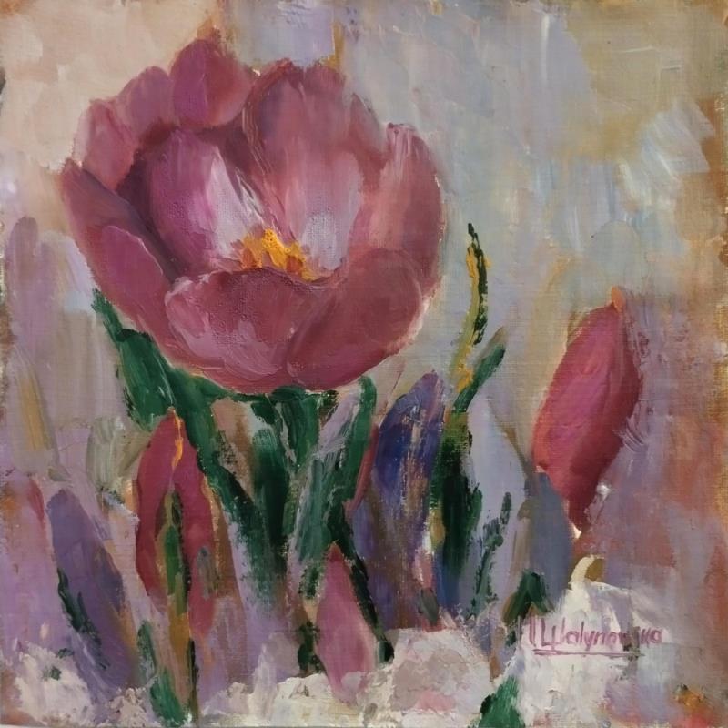 Peinture F3006 Éveil Doux de Fleurs Printanières par Malynovska Iryna | Tableau Impressionnisme Huile Nature