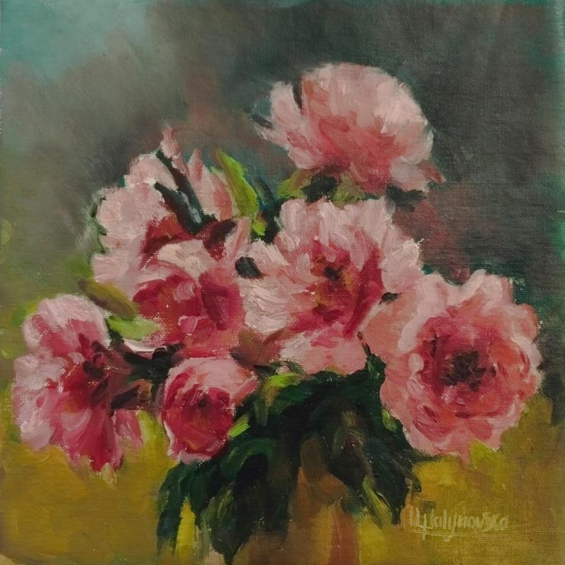 Painting F3008 Bouquet de Roses en Éclat by Malynovska Iryna | Painting Impressionism Nature Oil