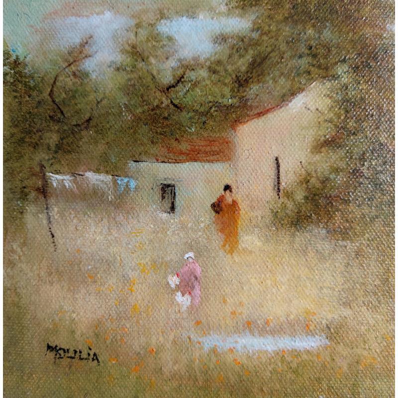 Gemälde Le jardin von Moulia Francis | Gemälde Impressionismus Natur Öl Acryl