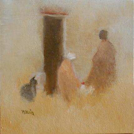 Painting Dans la grange by Moulia Francis | Painting Impressionism Cardboard, Oil Life style