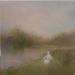 Painting Repos en bord de rivière by Moulia Francis | Painting Impressionism Life style Cardboard Oil