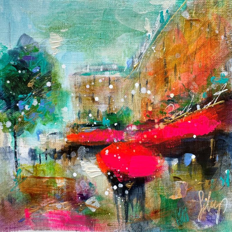 Painting Paris Love by Solveiga | Painting Acrylic