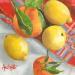 Painting Orange et citron by Parisotto Alice | Painting Figurative Oil