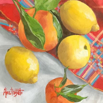 Painting Orange et citron by Parisotto Alice | Painting Figurative Oil Pop icons