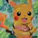 Peinture Baby Pikachu  par Kedarone | Tableau Pop-art Icones Pop Graffiti Acrylique