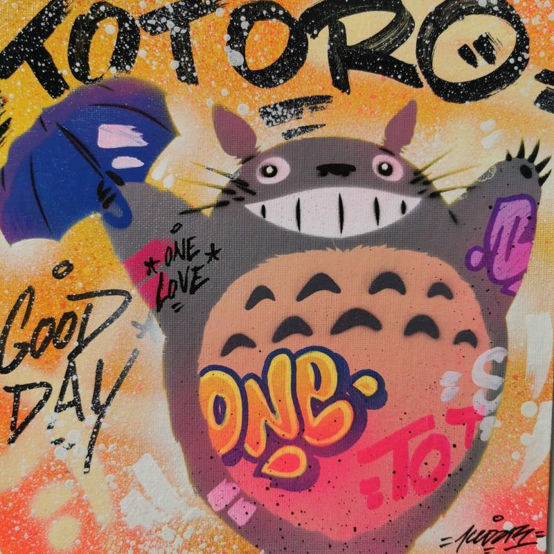 Painting Happy Totoro by Kedarone | Painting Pop-art Acrylic, Graffiti Pop icons