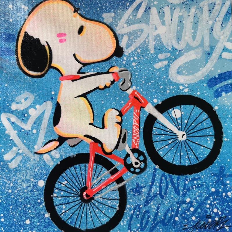 Painting Snoopy bike by Kedarone | Painting Pop-art Acrylic, Graffiti Pop icons