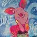 Peinture Porcinet par Kedarone | Tableau Pop-art Icones Pop Graffiti Acrylique