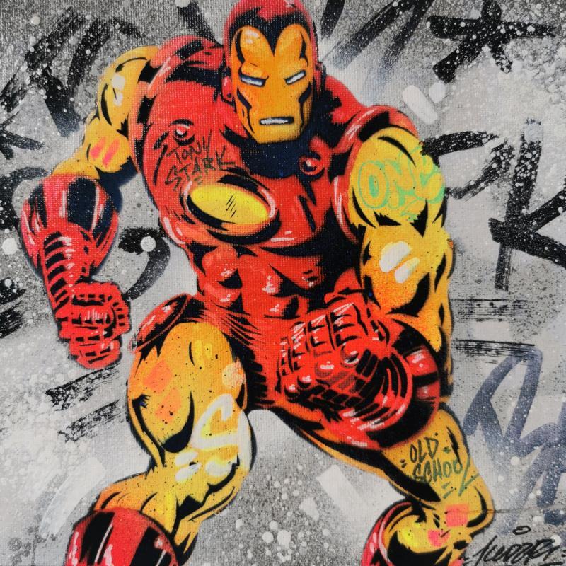 Painting Iron Man vintage by Kedarone | Painting Pop-art Pop icons Graffiti Acrylic