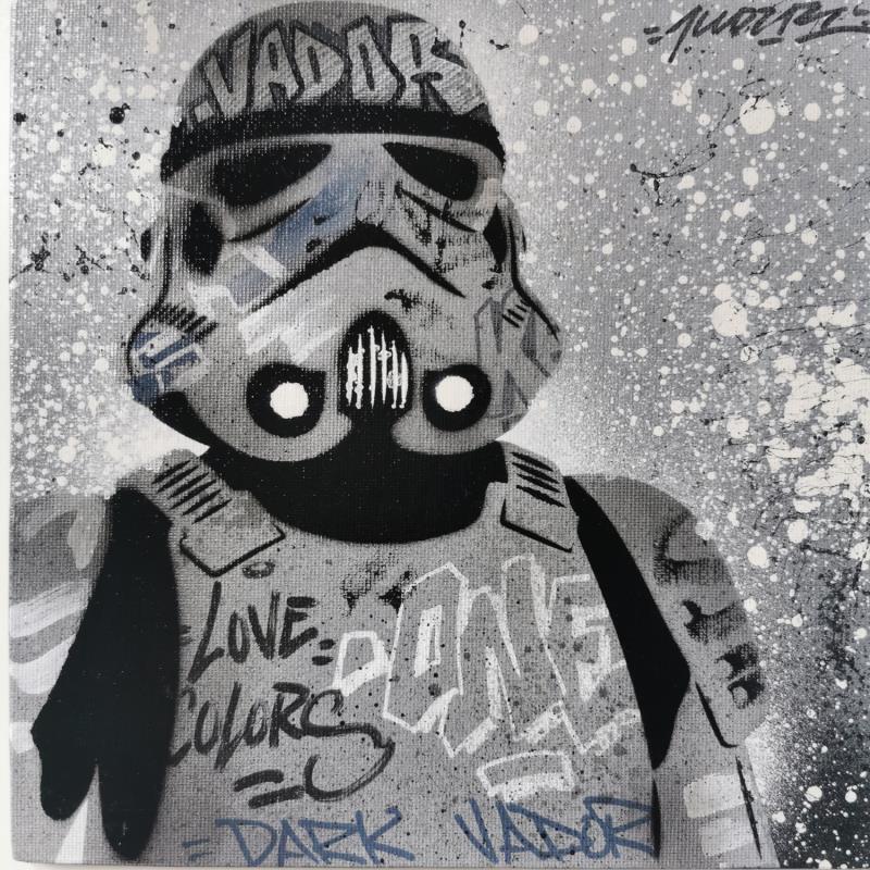 Painting Stormtrooper full grey by Kedarone | Painting Pop-art Pop icons Graffiti Acrylic