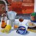 Painting Le jour ou Francis invita Andy by Auriol Philippe | Painting Figurative Still-life Plexiglass Acrylic Posca