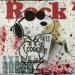 Gemälde snoopy rock von Kikayou | Gemälde Pop-Art Pop-Ikonen Graffiti Acryl Collage