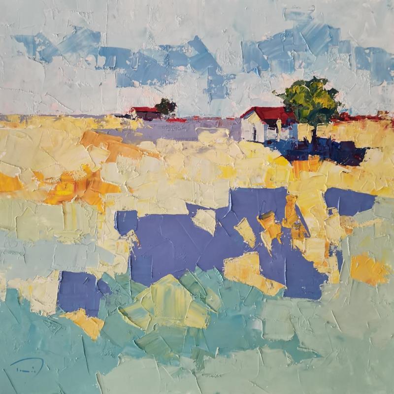 Painting Le retour à la terre by Tomàs | Painting Impressionism Landscapes Oil
