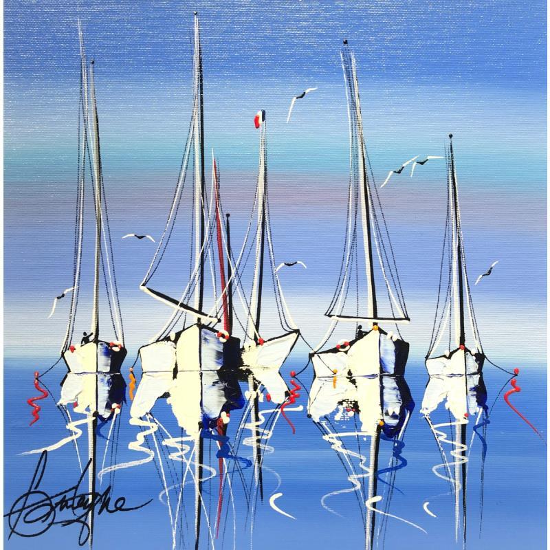 Painting Bonheur à reflets bleus by Fonteyne David | Painting Figurative Acrylic