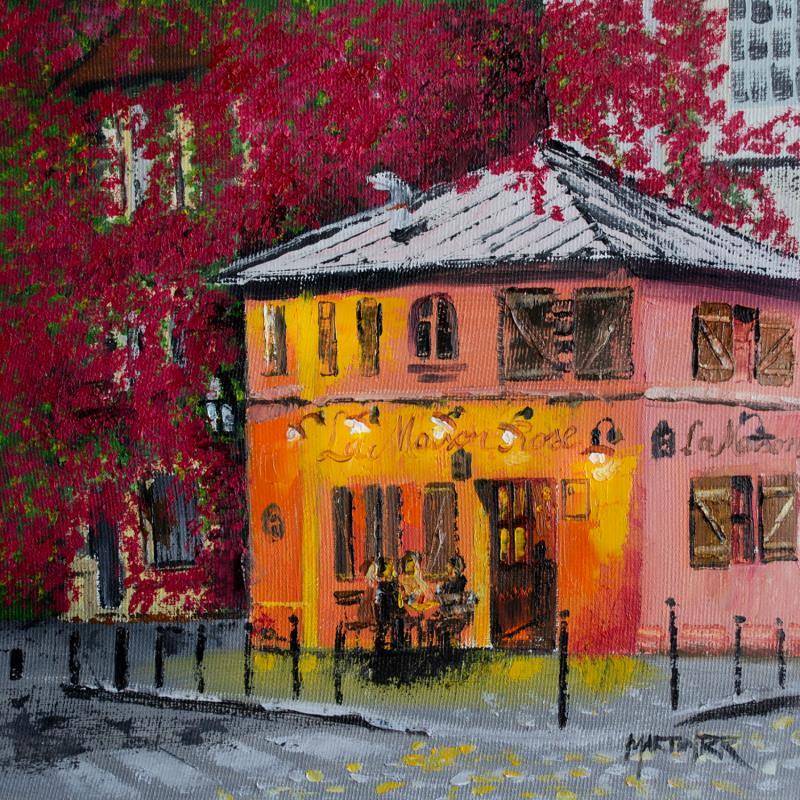 Peinture La Maison Rose par Rodriguez Rio Martin | Tableau Impressionnisme Urbain Huile