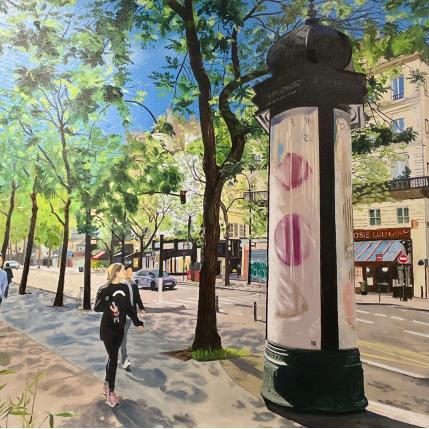 Peinture Arbres de la ville par Kutter Ulla | Tableau Figuratif Huile