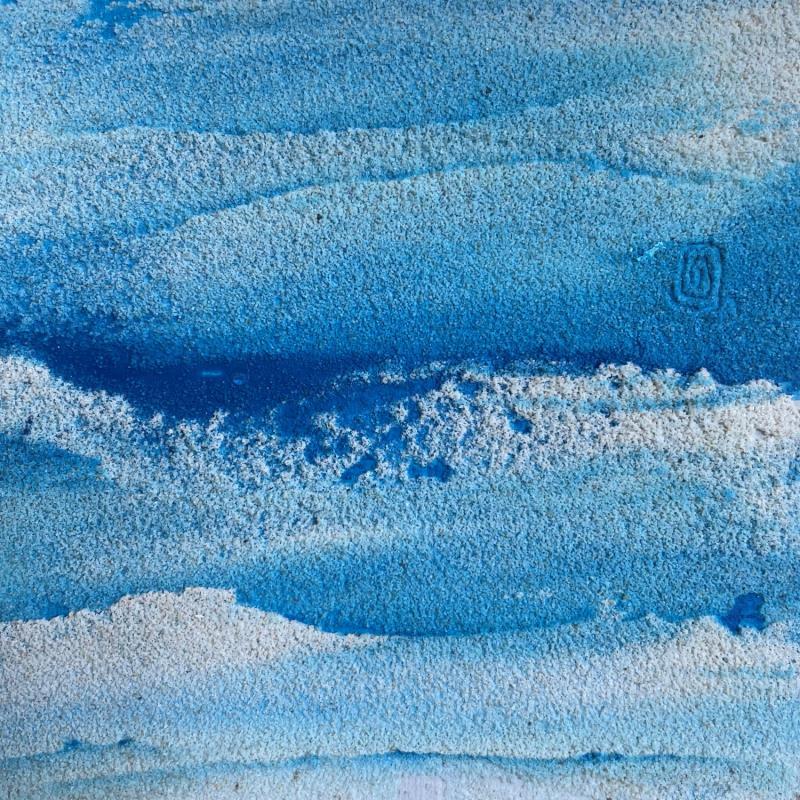 Painting Carré d'un été à Nice 4 by CMalou | Painting Subject matter Minimalist Cardboard Sand