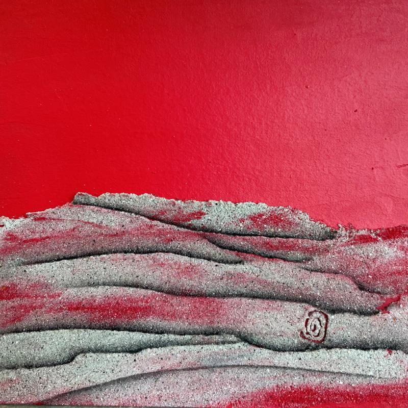 Gemälde Carré d'un été à Nice 8 von CMalou | Gemälde Materialismus Minimalistisch Sand