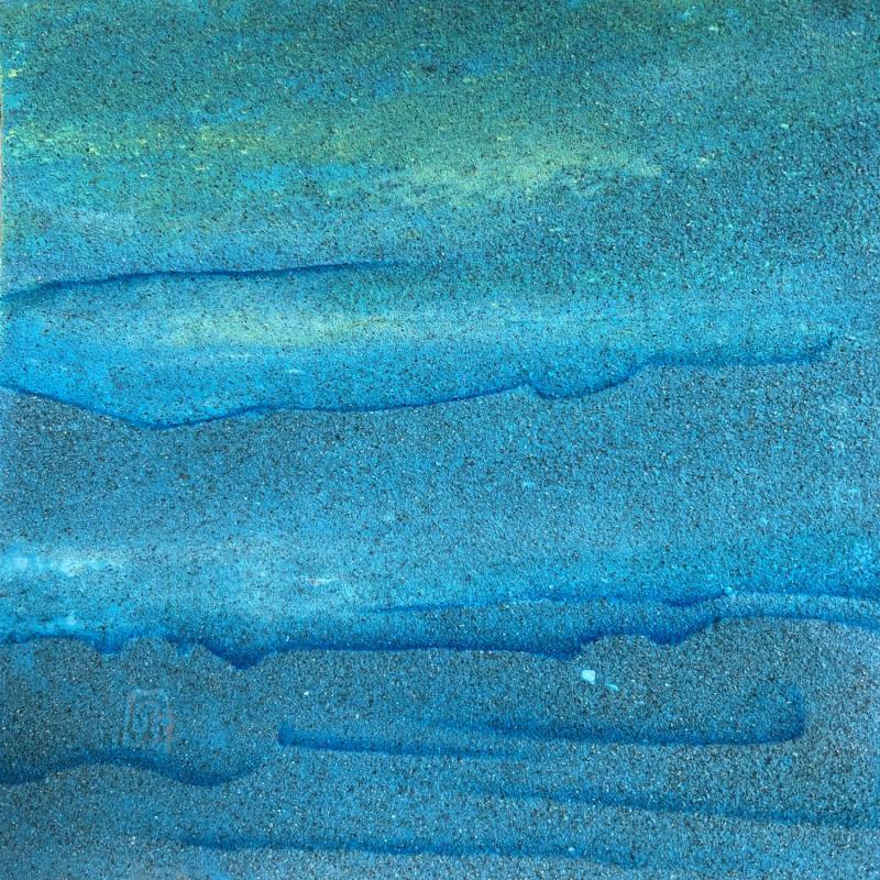 Gemälde Carré d'un été à Nice 9 von CMalou | Gemälde Materialismus Minimalistisch Sand