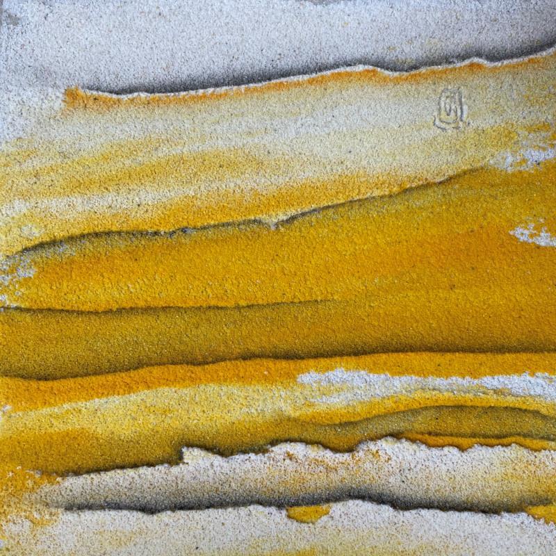 Gemälde Carré d'un été à Nice 10 von CMalou | Gemälde Materialismus Minimalistisch Sand