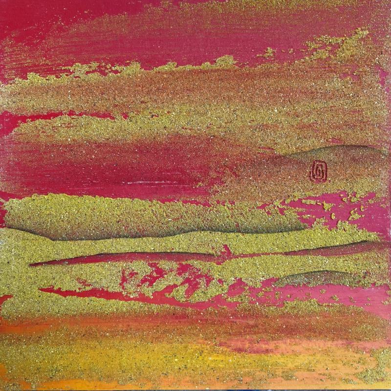 Gemälde Carré Plein Sud 1 von CMalou | Gemälde Materialismus Minimalistisch Sand