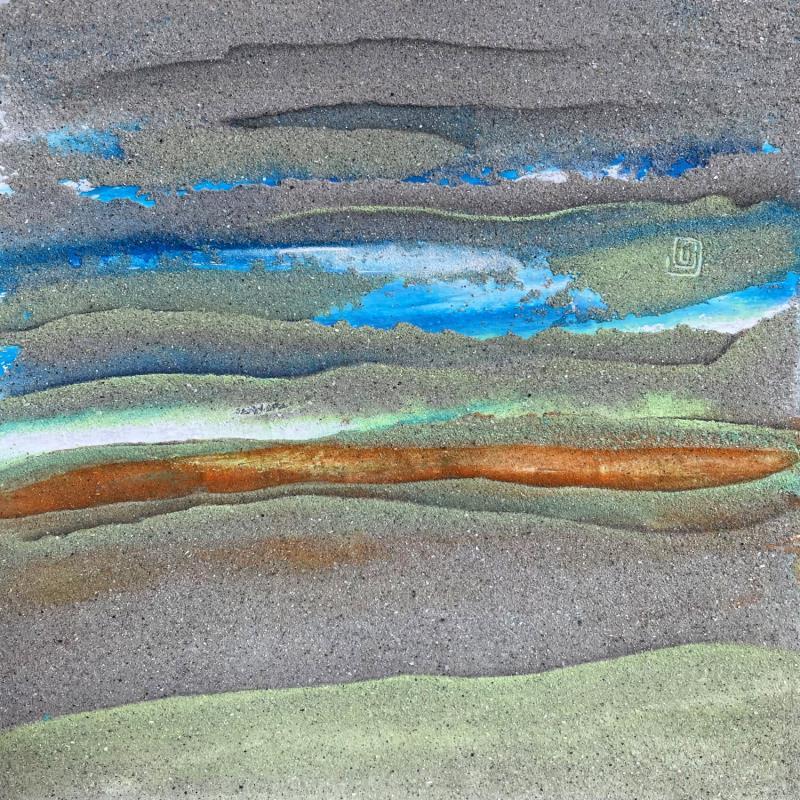 Gemälde Carré Plein Sud 8 von CMalou | Gemälde Materialismus Minimalistisch Sand