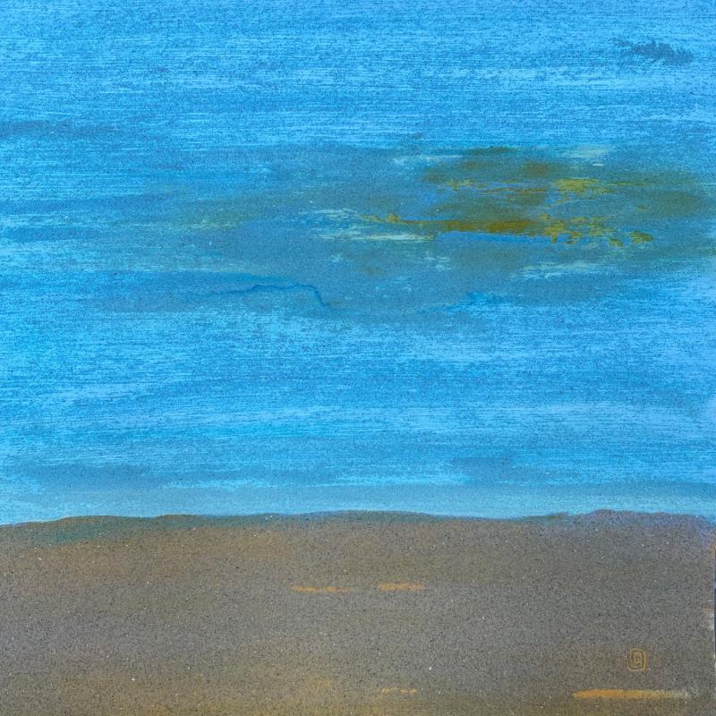 Gemälde Carré Zen 2 von CMalou | Gemälde Materialismus Minimalistisch Sand