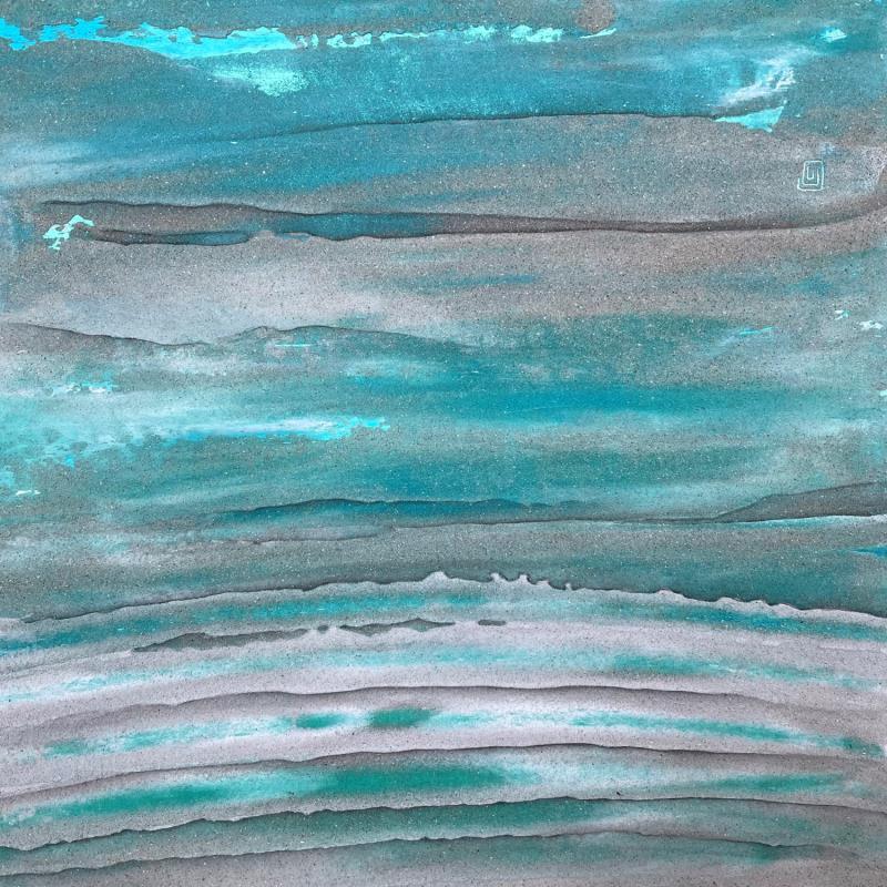 Gemälde Carré Zen 9 von CMalou | Gemälde Materialismus Minimalistisch Sand
