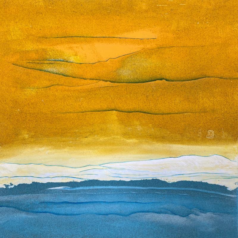 Gemälde Carré Zen 10 von CMalou | Gemälde Materialismus Minimalistisch Sand