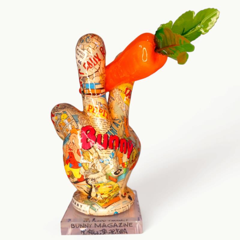Skulptur Finger  von Atelier RingArt | Skulptur Pop-Art Collage, Harz, Papier Kinder, Pop-Ikonen