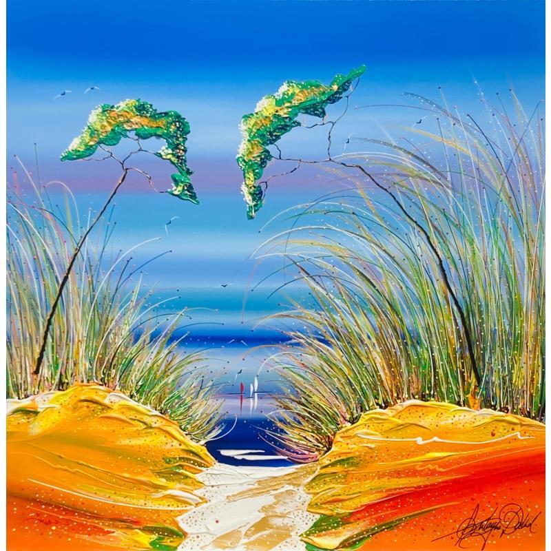 Gemälde La plage cachée von Fonteyne David | Gemälde Figurativ Acryl