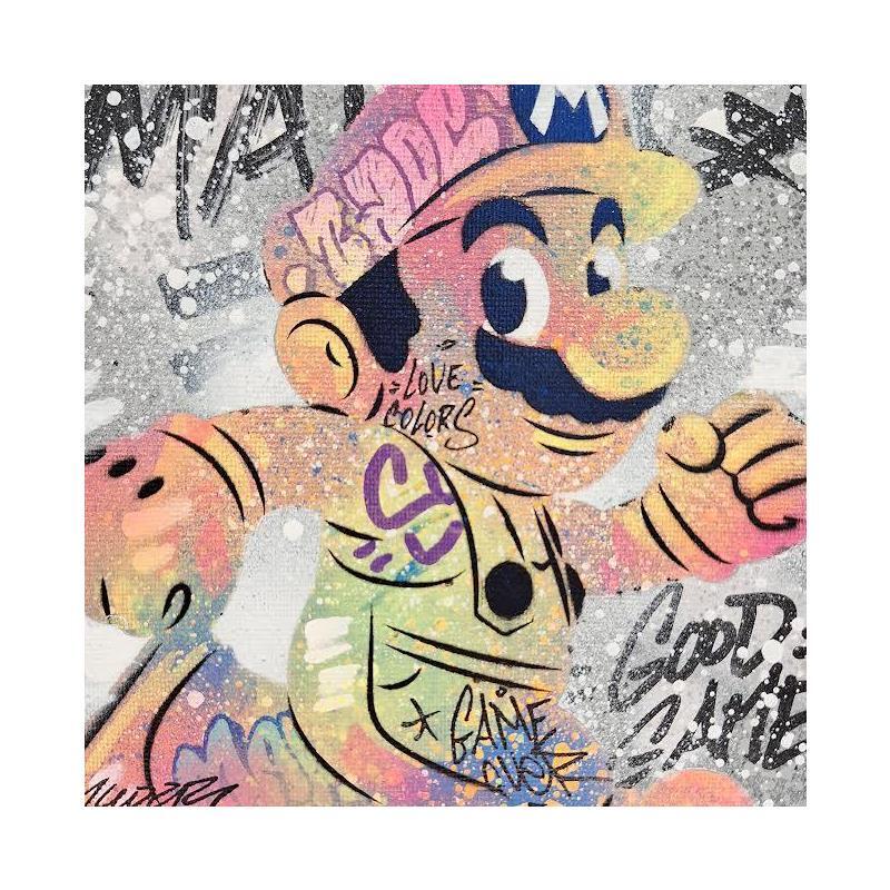 Gemälde Mario von Kedarone | Gemälde Pop-Art Pop-Ikonen Graffiti Acryl