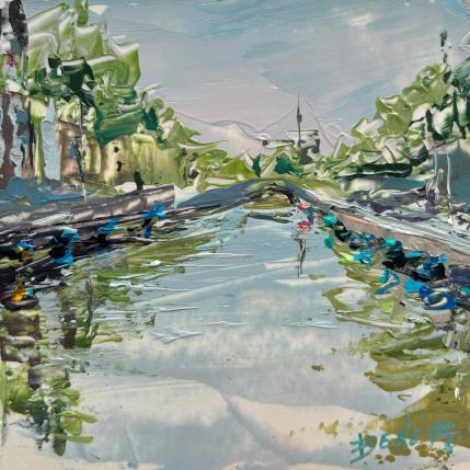 Painting The nostalgic canals by Rodrigues Bené | Painting Figurative Acrylic Urban