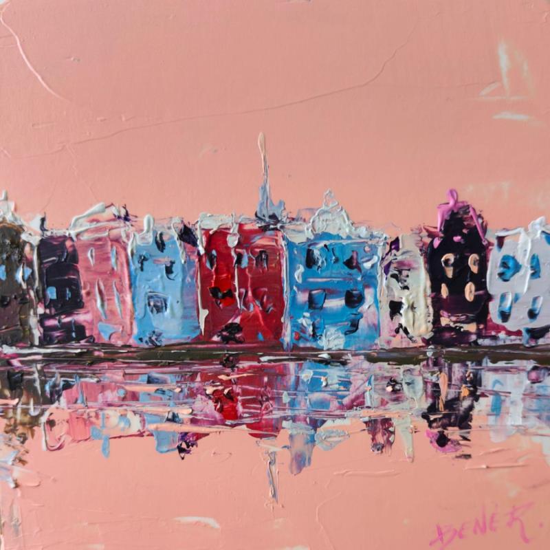 Peinture Amsterdam's heartbeat par Rodrigues Bené | Tableau Figuratif Acrylique Urbain