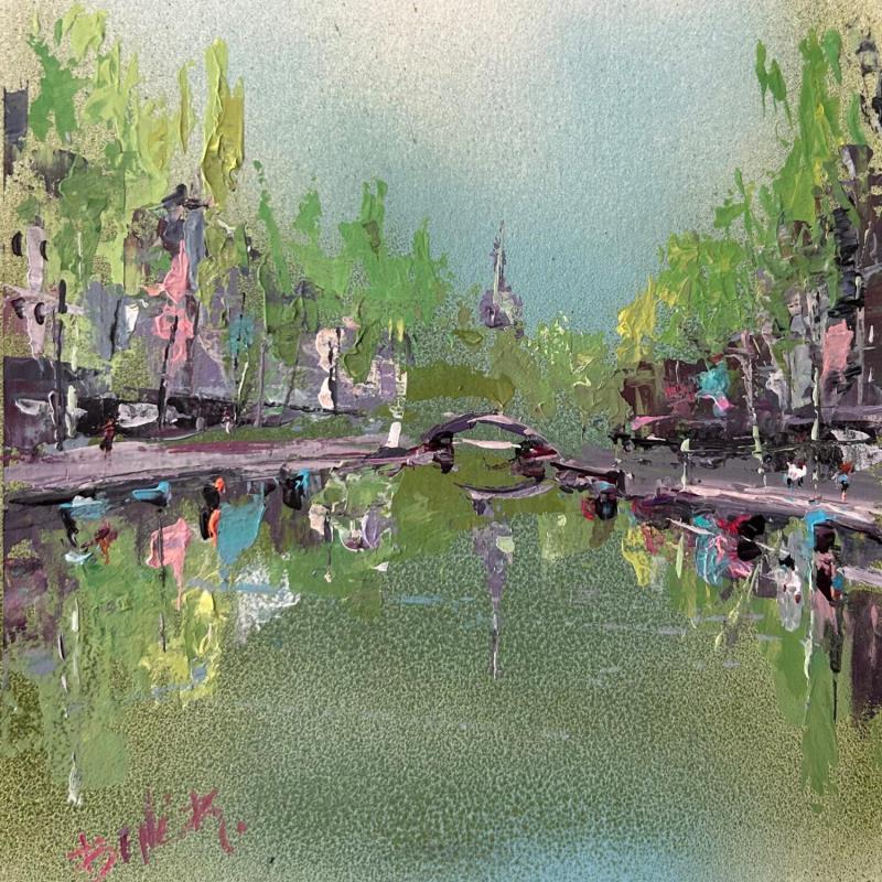 Gemälde Tranquil waters von Rodrigues Bené | Gemälde Figurativ Urban Acryl