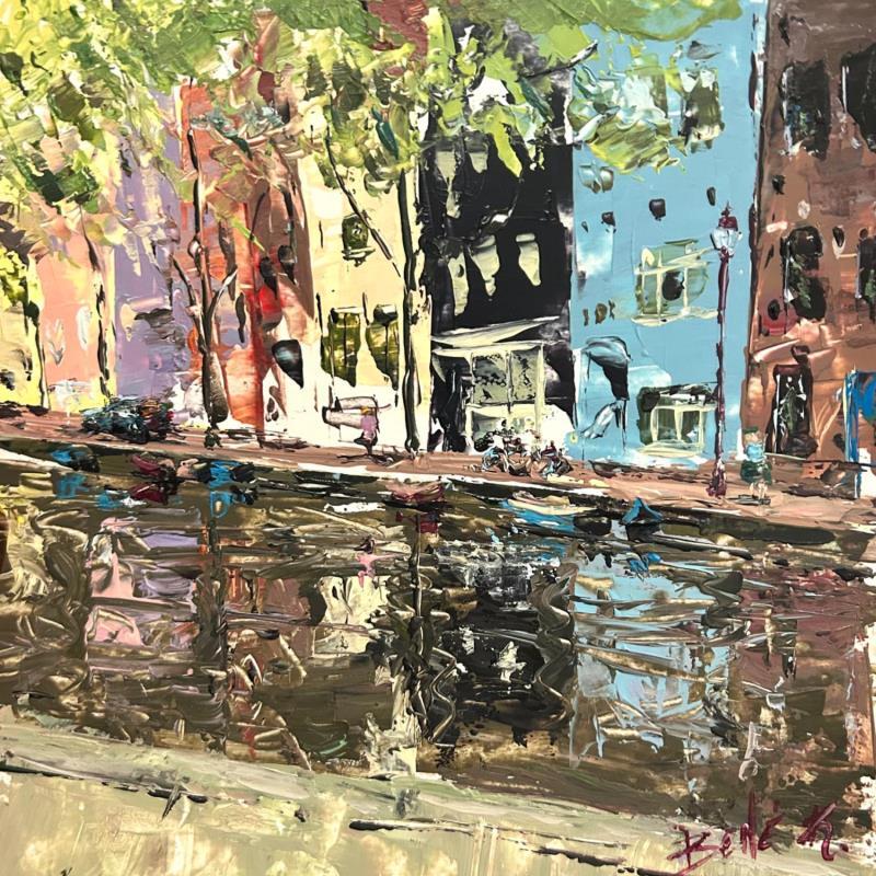 Painting Amsterdam on the move by Rodrigues Bené | Painting Figurative Urban Acrylic