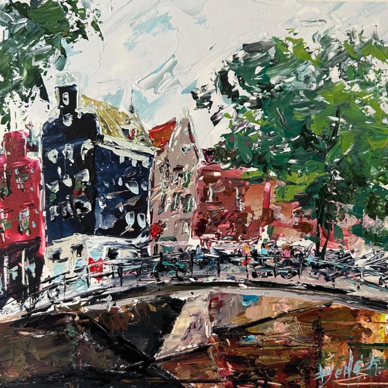 Gemälde Tunes of Amsterdam von Rodrigues Bené | Gemälde Figurativ Acryl Urban