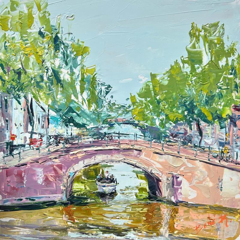 Painting Bridges of love by Rodrigues Bené | Painting Figurative Acrylic Urban